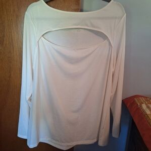 Nine West Elegant Cream Long Sleeve Women's Top Size 2X